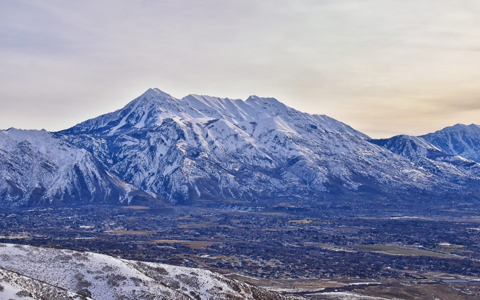 Mount Timpanogos above Utah Valley
